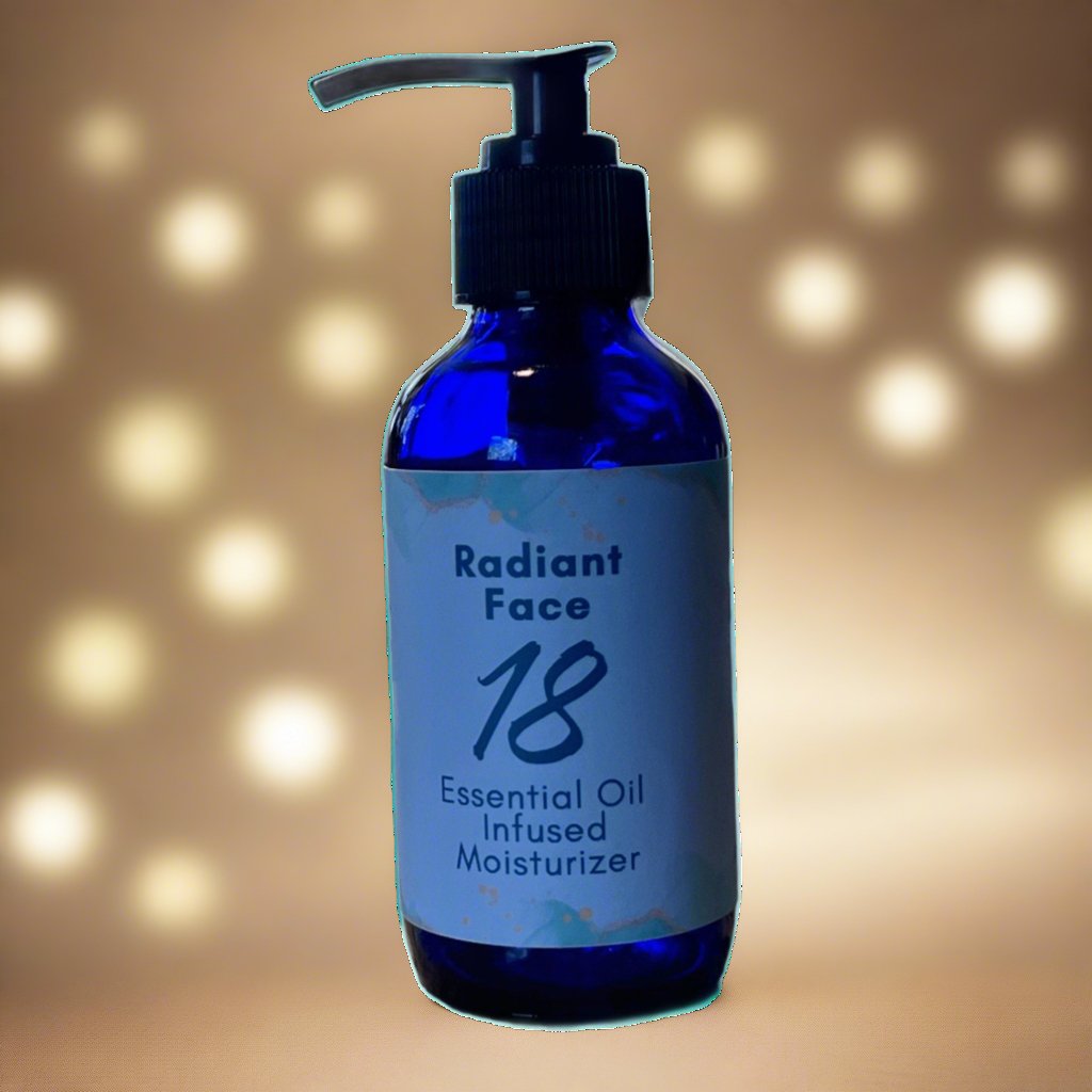 Radiant Face 18 Essential Oil Infused Face Moisturizer 1 oz or 4 oz - Radiant Face 18
