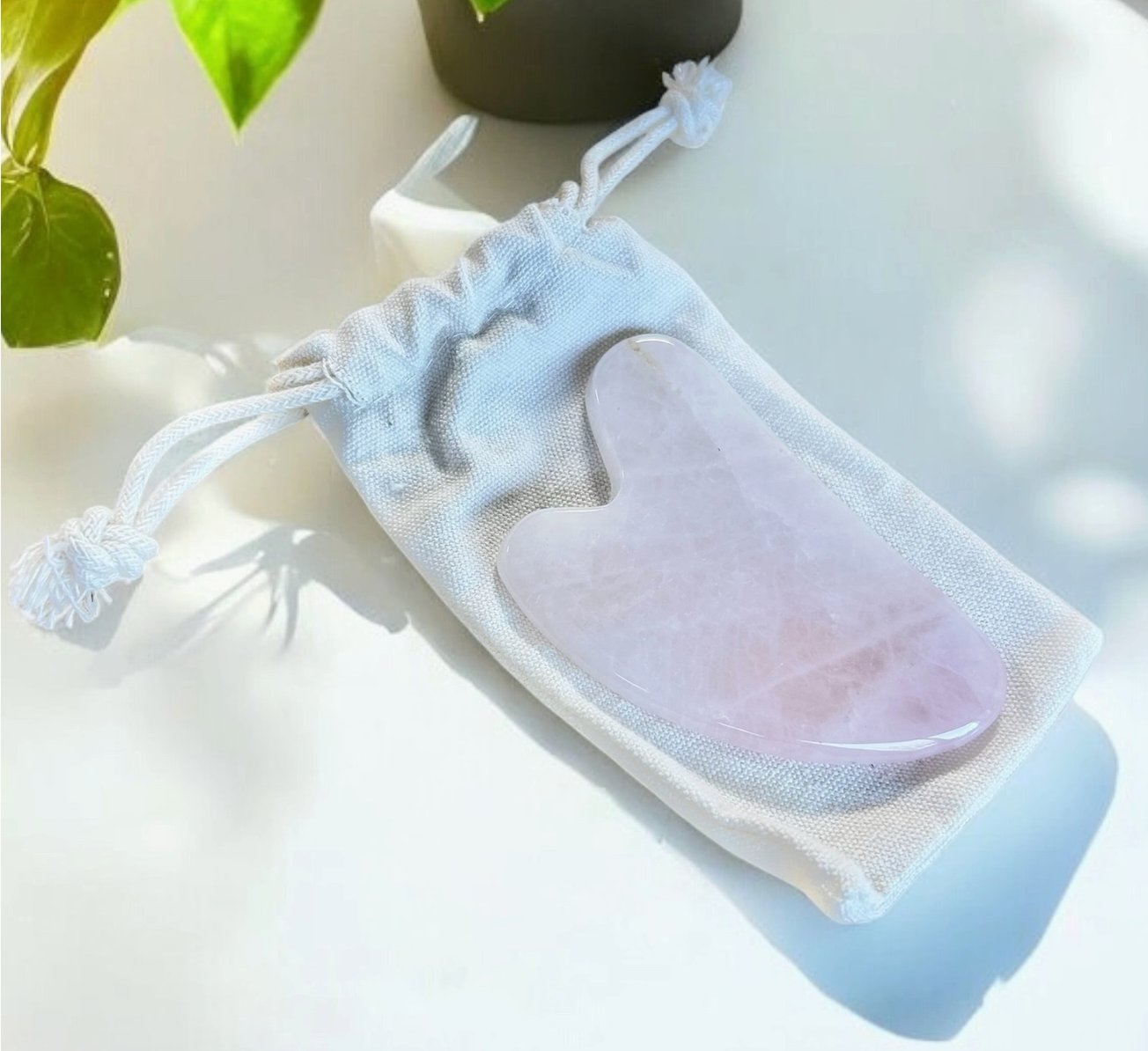 Gua Sha Radiant Face 18 Glow Stone--Rose Quartz